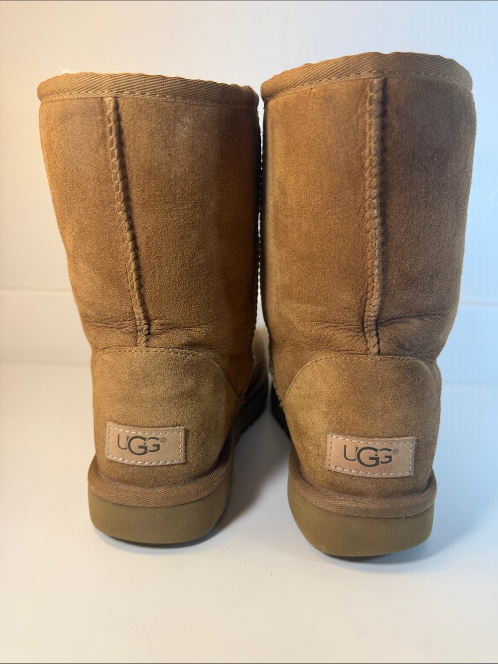 UGG Classic Chestnut Short II Chestnut Suede Boots - Size 7 - Picture 4 of 11